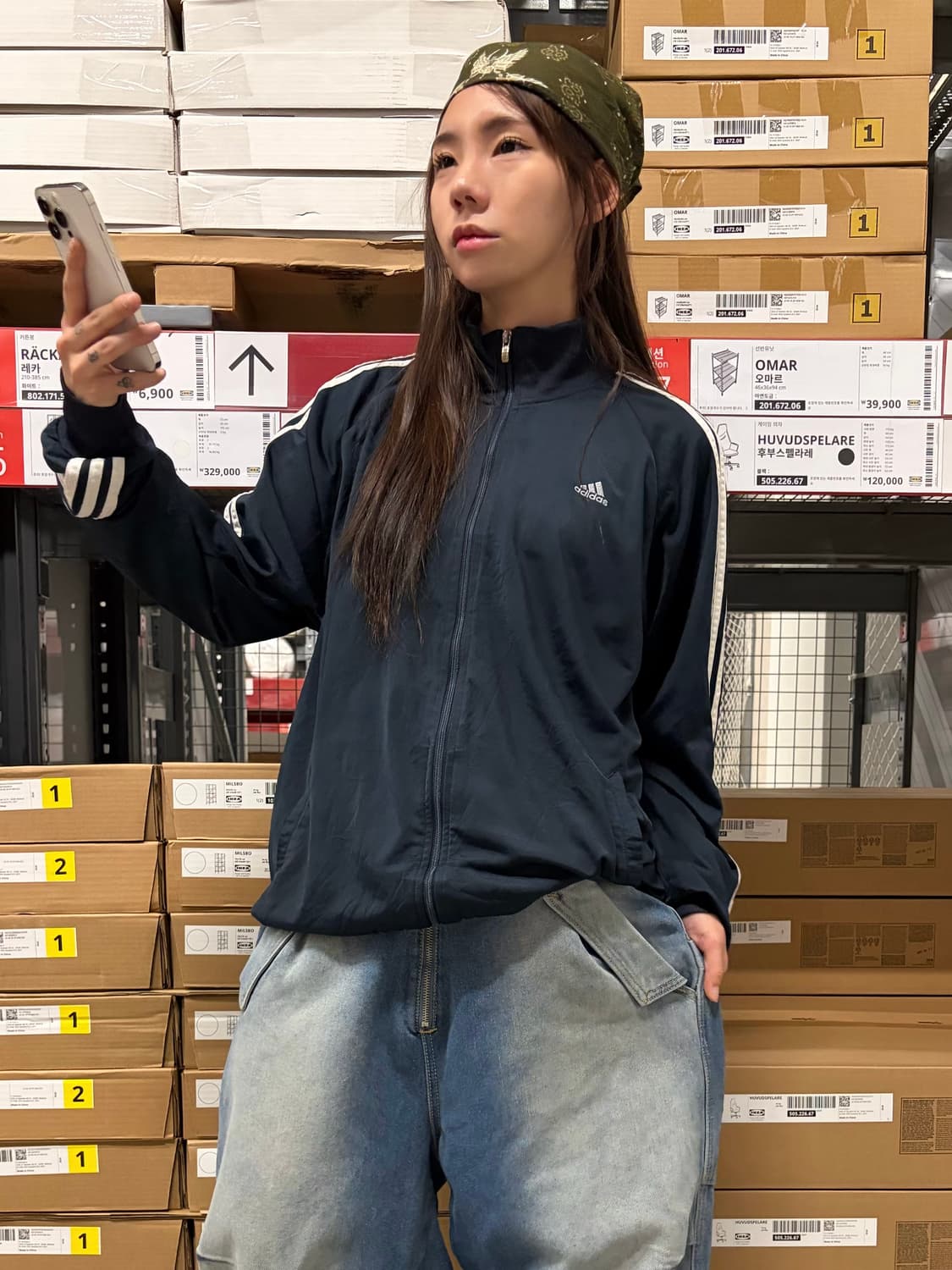 90s ADIDAS 네이비 져지 트랙탑 상품이미지1