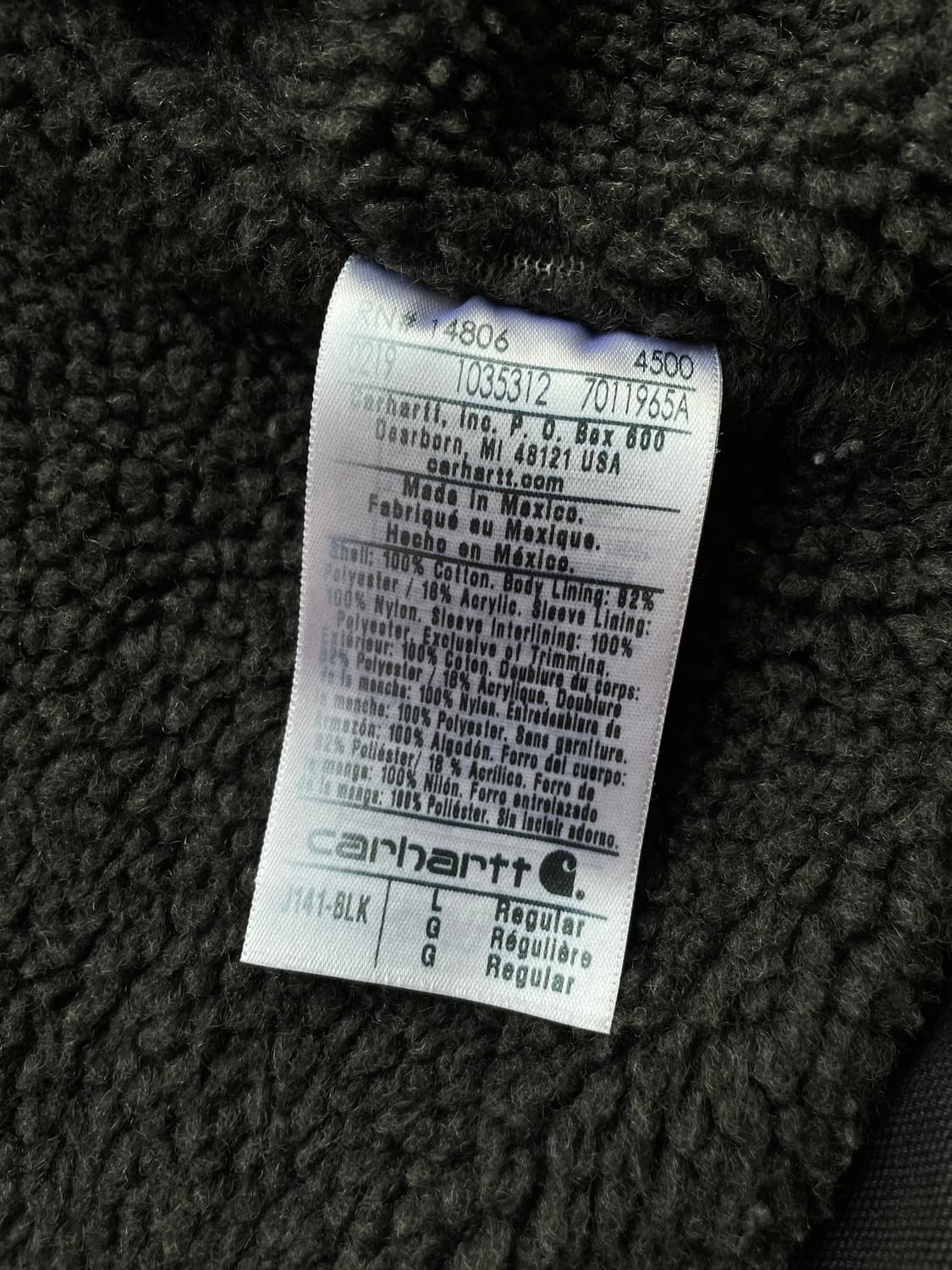 칼하트 시에라 J141 BLK 블랙 디트로이트 후드 자켓 상품이미지8