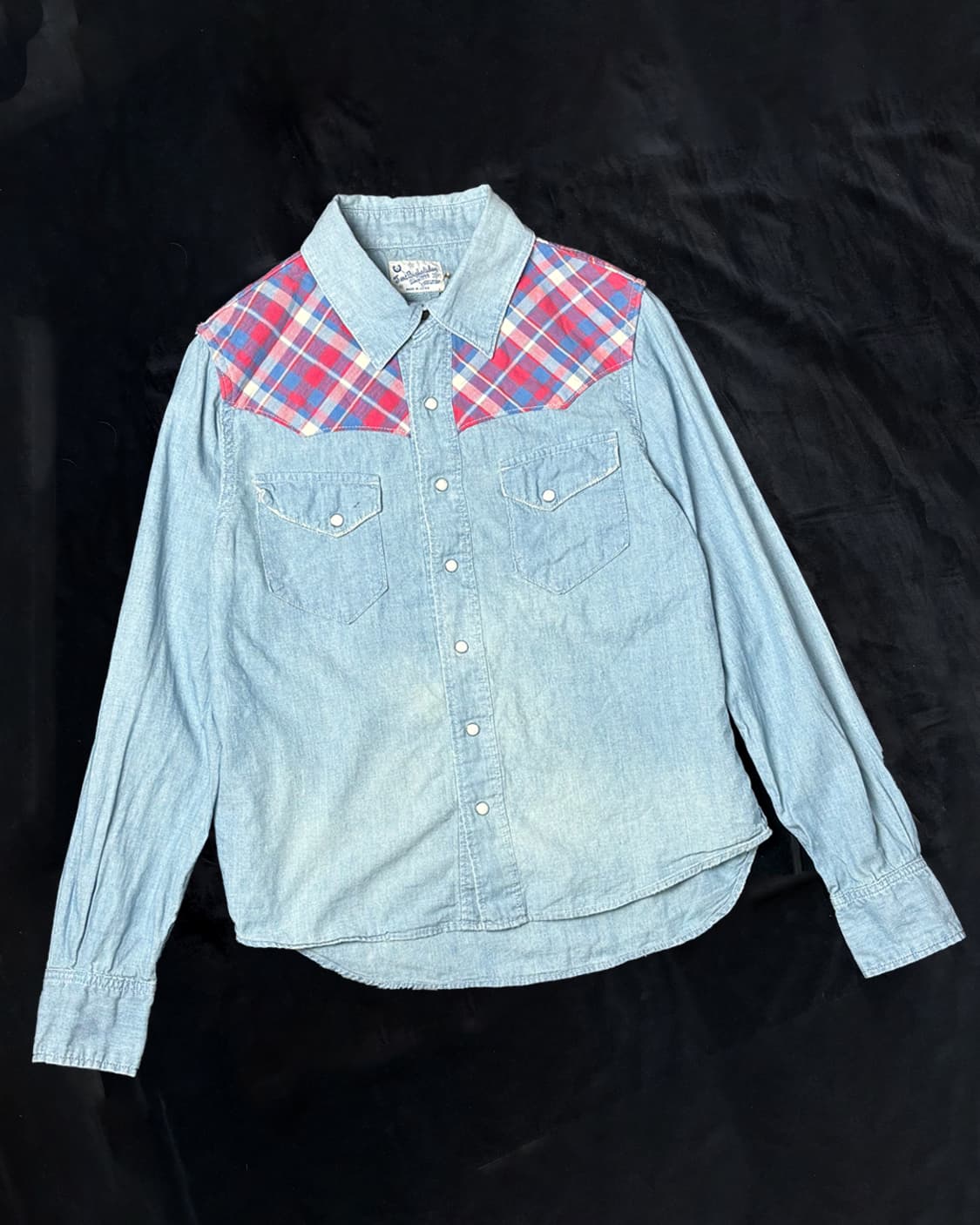일본빈티지 클래식 빈티지 데님 셔츠 상품이미지1