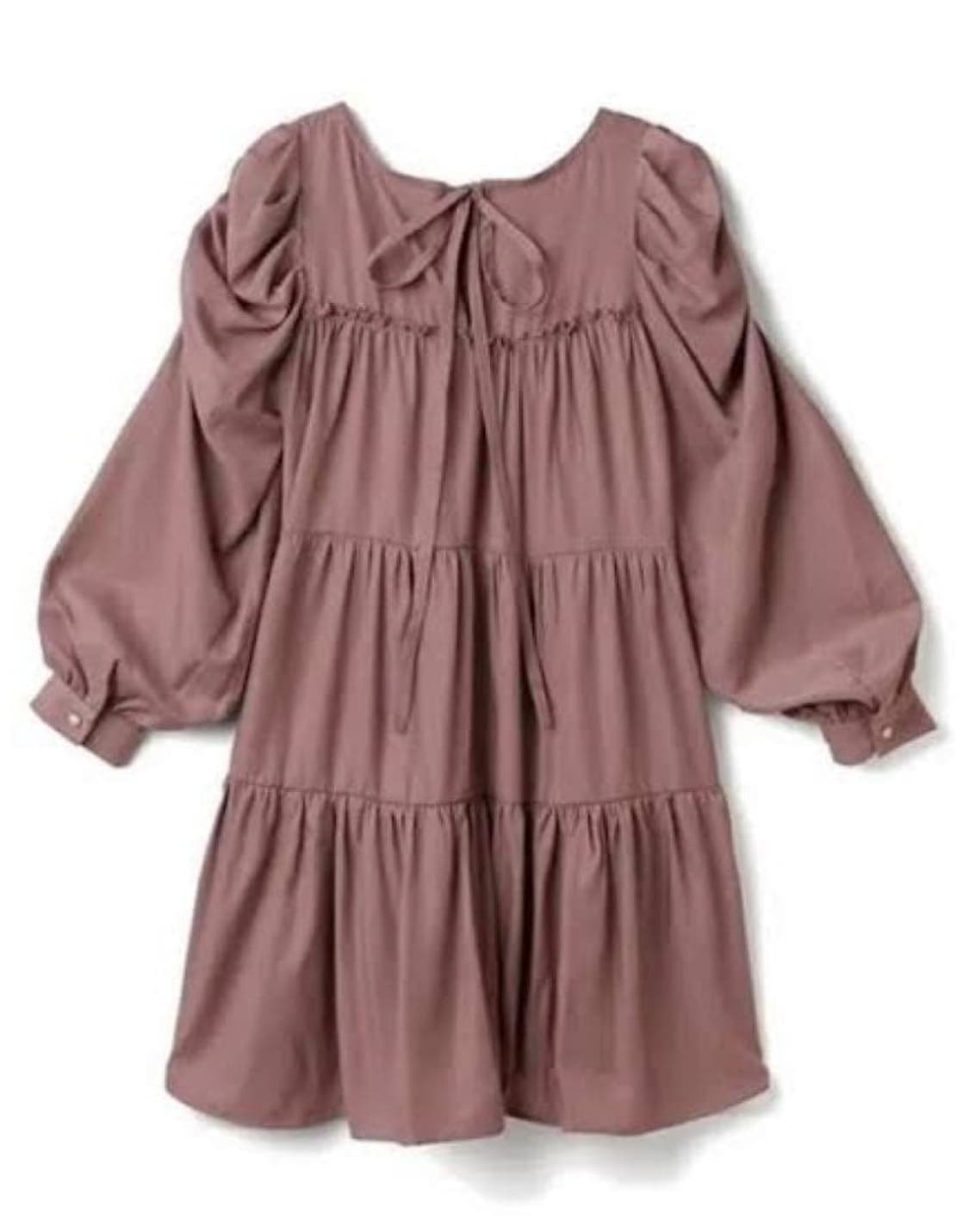 GRL 일본빈티지)새틴 퍼프 등리본 갸루고딕 플레어 캉캉 모리걸미니원피스 상품이미지4