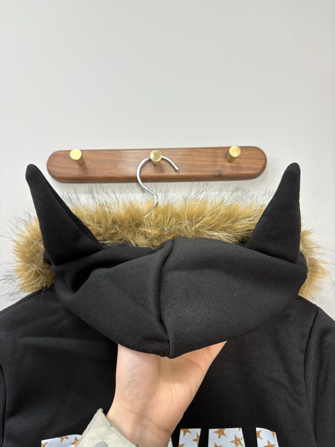 빈티지 y2k 퍼 후드귀 후드집업 A3095 상품이미지6