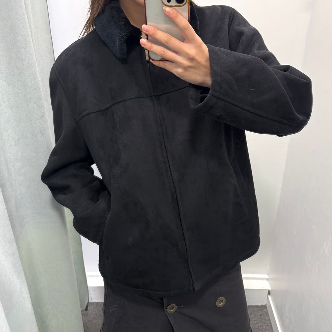 블랙 퍼 무스탕 상품이미지2