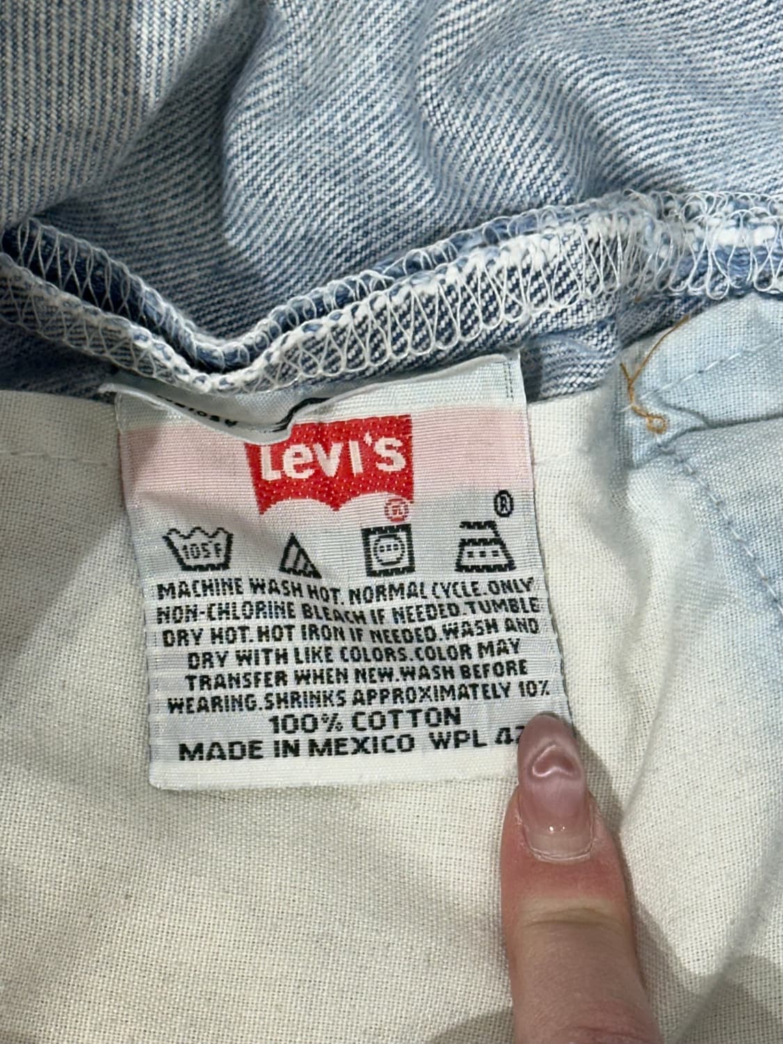 리바이스 501xx 연청 와이드 데님 팬츠  상품이미지7