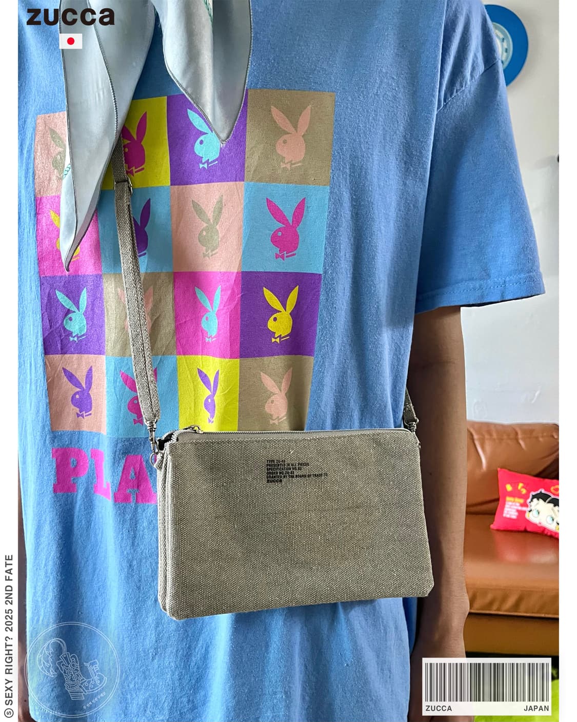 ZUCCa Japan 3-Layer Pocket Cross Bag 상품이미지1
