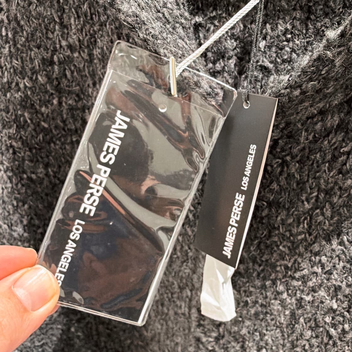 (정품/새상품) 제임스 펄스 남성 차콜 청키 후드 집업 니트 가디건 상품이미지4