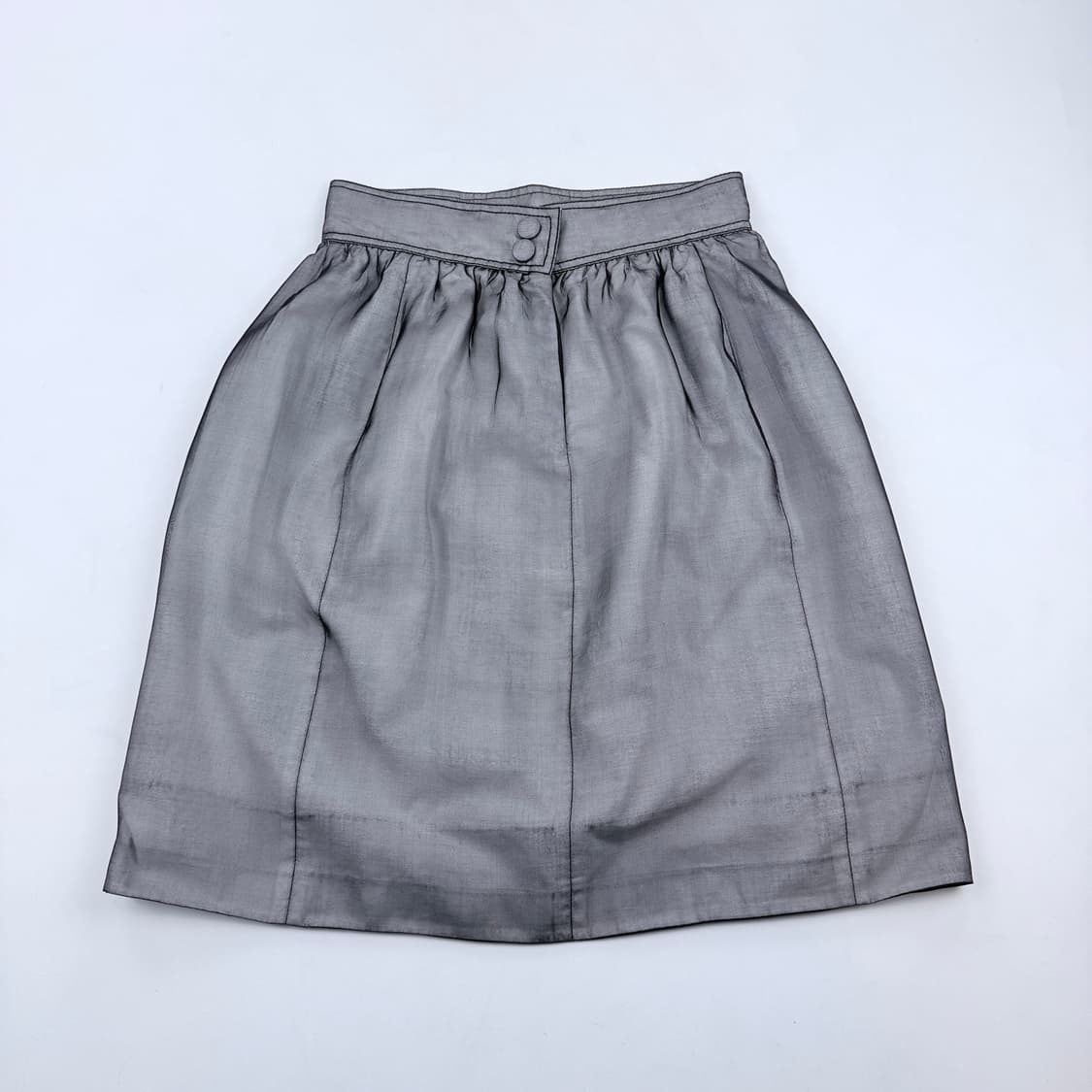 CHANEL 07P Black Silk sheer skirt 상품이미지1