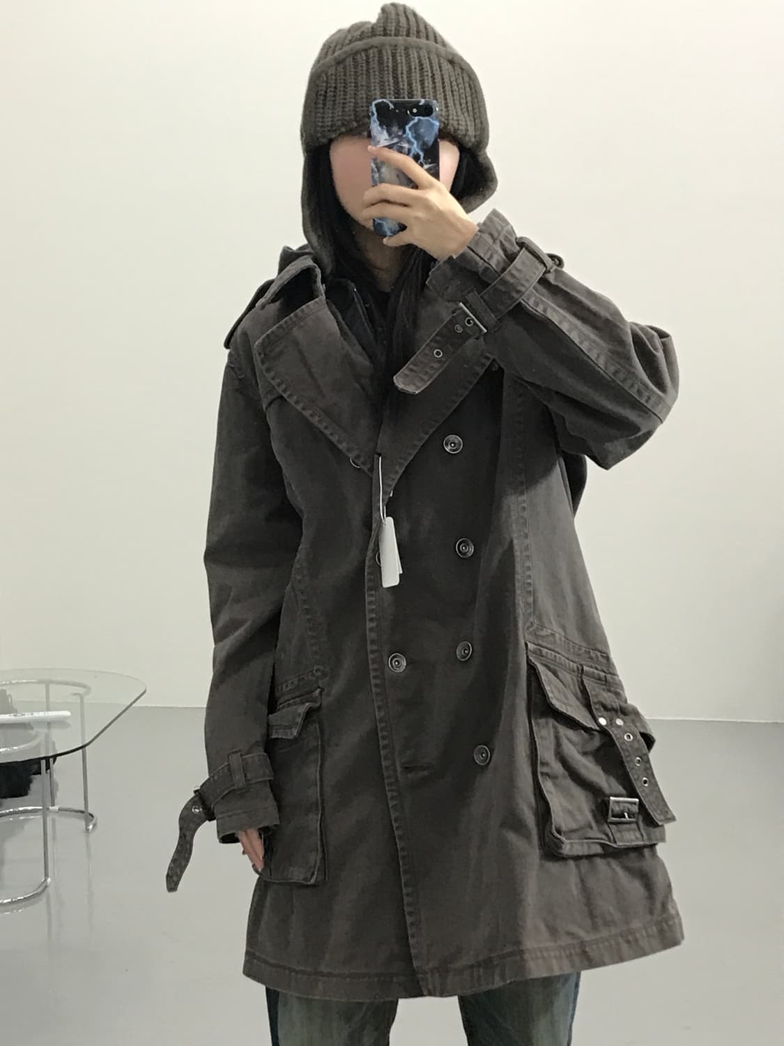 JPN 브라운 코트 자켓 상품이미지2