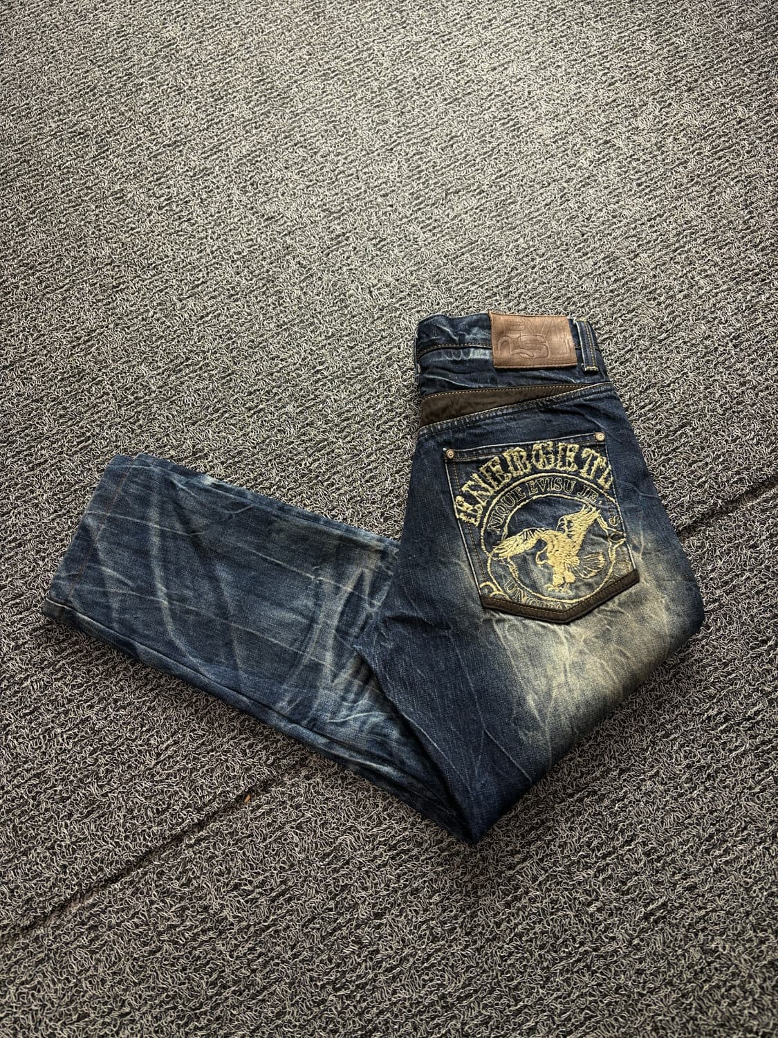 에비수 시그니처 와이드 데저트 워싱 데님 팬츠 2802 상품이미지1