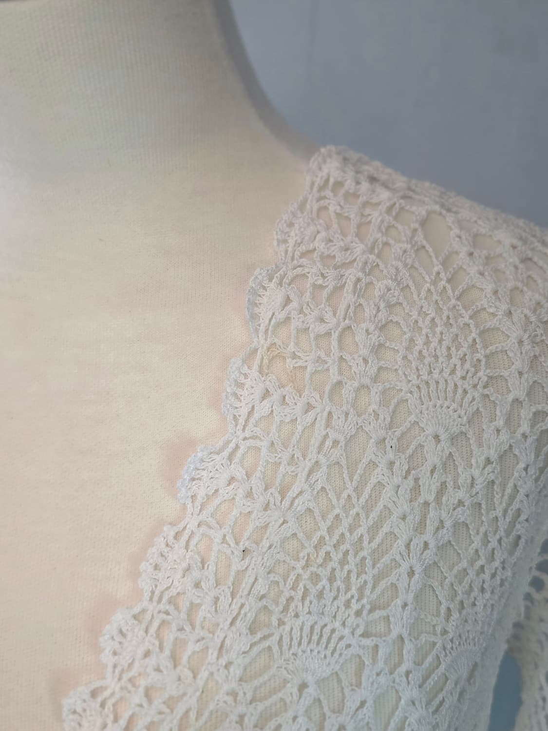 Luolie 빈티지 뜨개자수레이스 일본가디건 상품이미지3