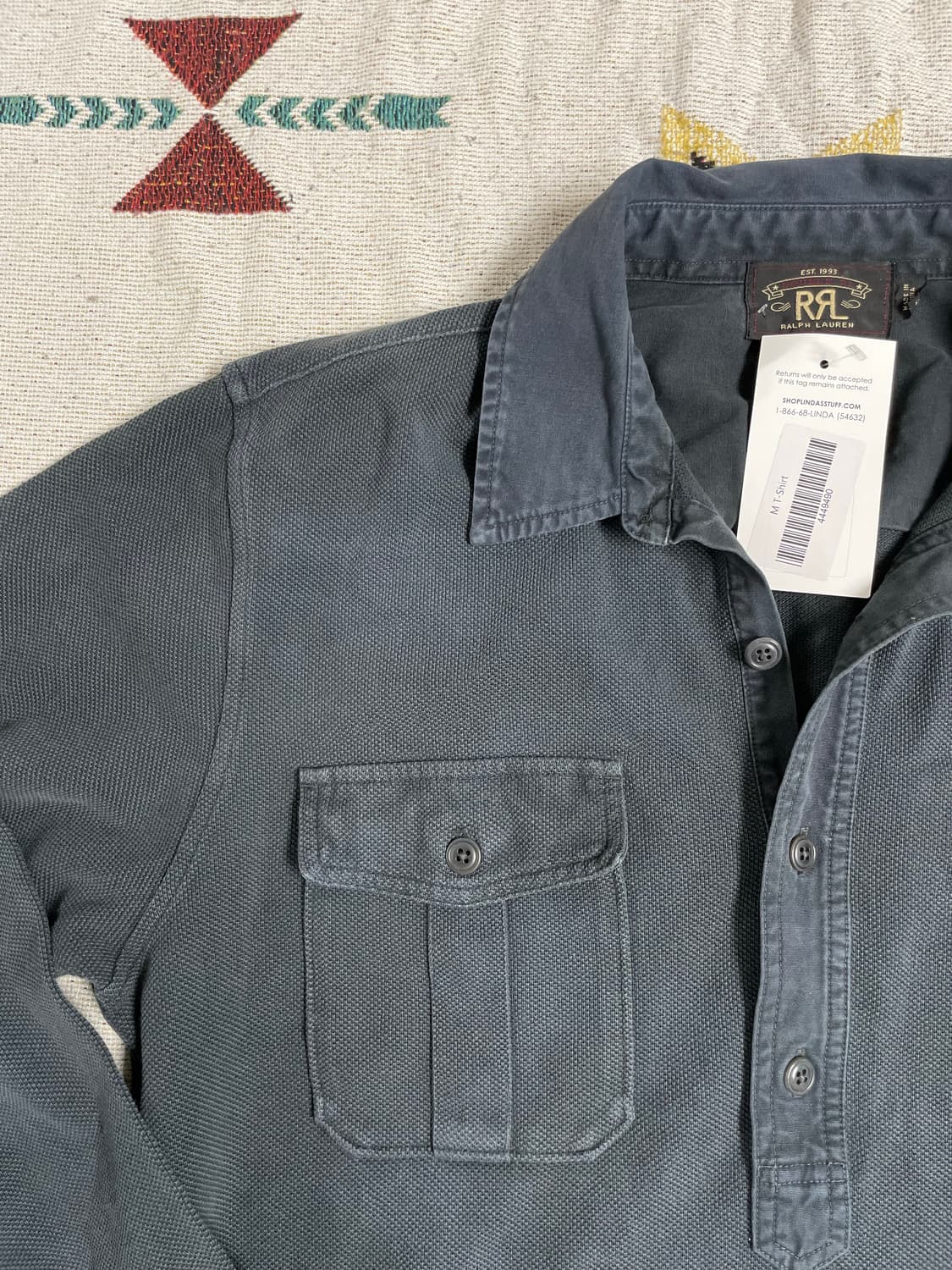RRL 밀리터리 긴팔 하프 셔츠(L) 상품이미지2