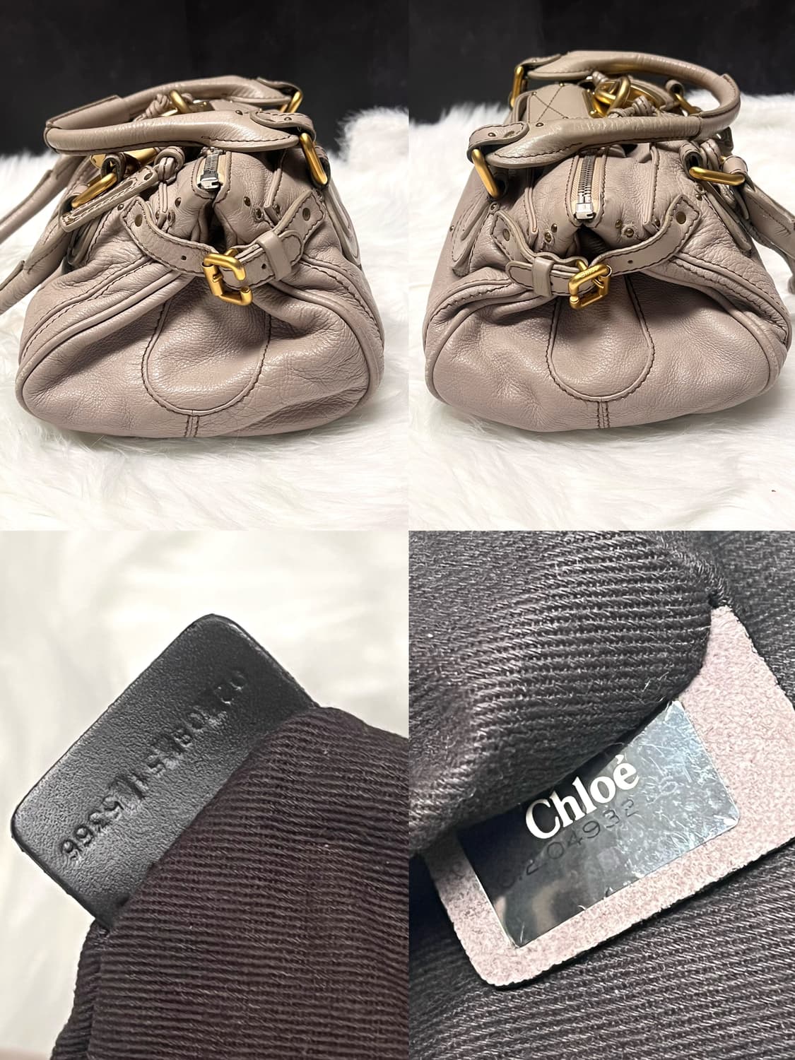 Chloe 끌로에 패딩턴 그레이 레더 아카이브 자물쇠 토트백 상품이미지9