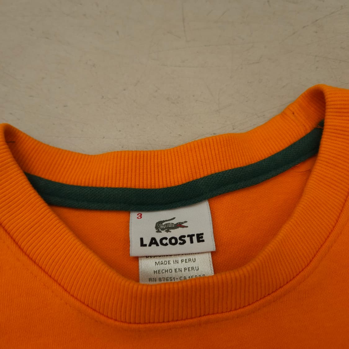 라코스테 오렌지 빅로고 맨투맨 상품이미지3