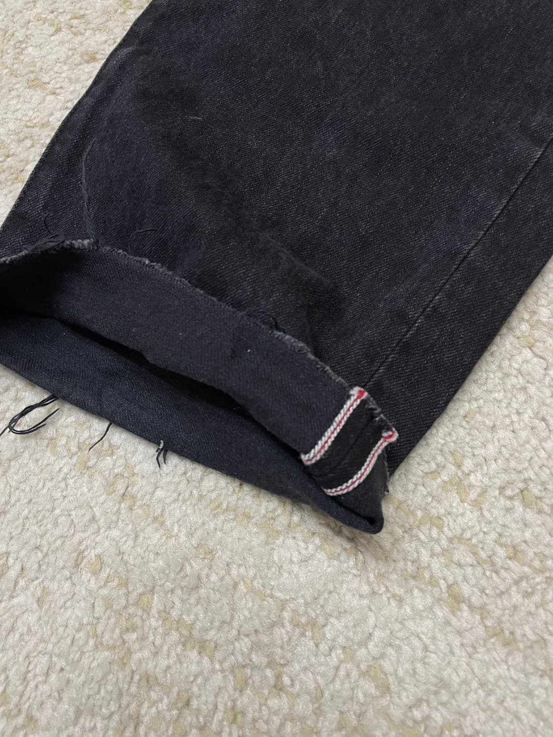 [L] 카키스 흑청 5pocket 셀비지 데님 청바지 khakis 흑청  상품이미지3