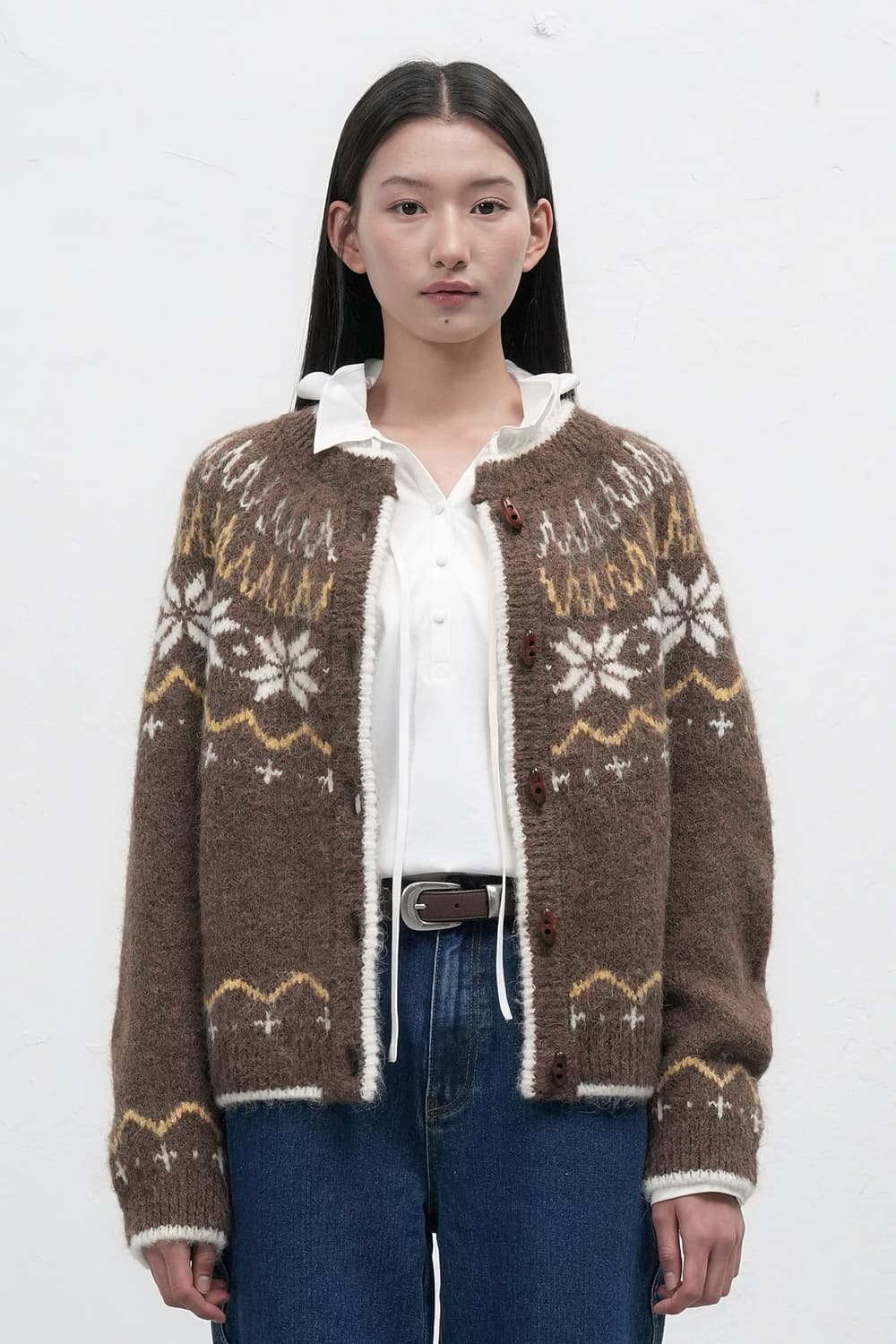 제네럴아이디어 울 노르딕 더플 가디건 M 상품이미지2