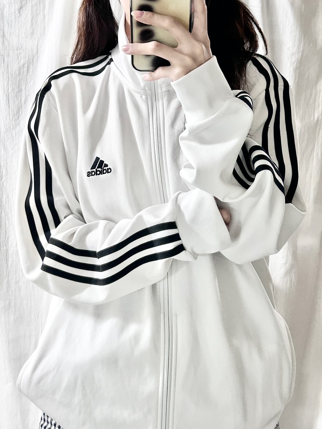 아디다스 자수로고 화이트 져지 상품이미지2