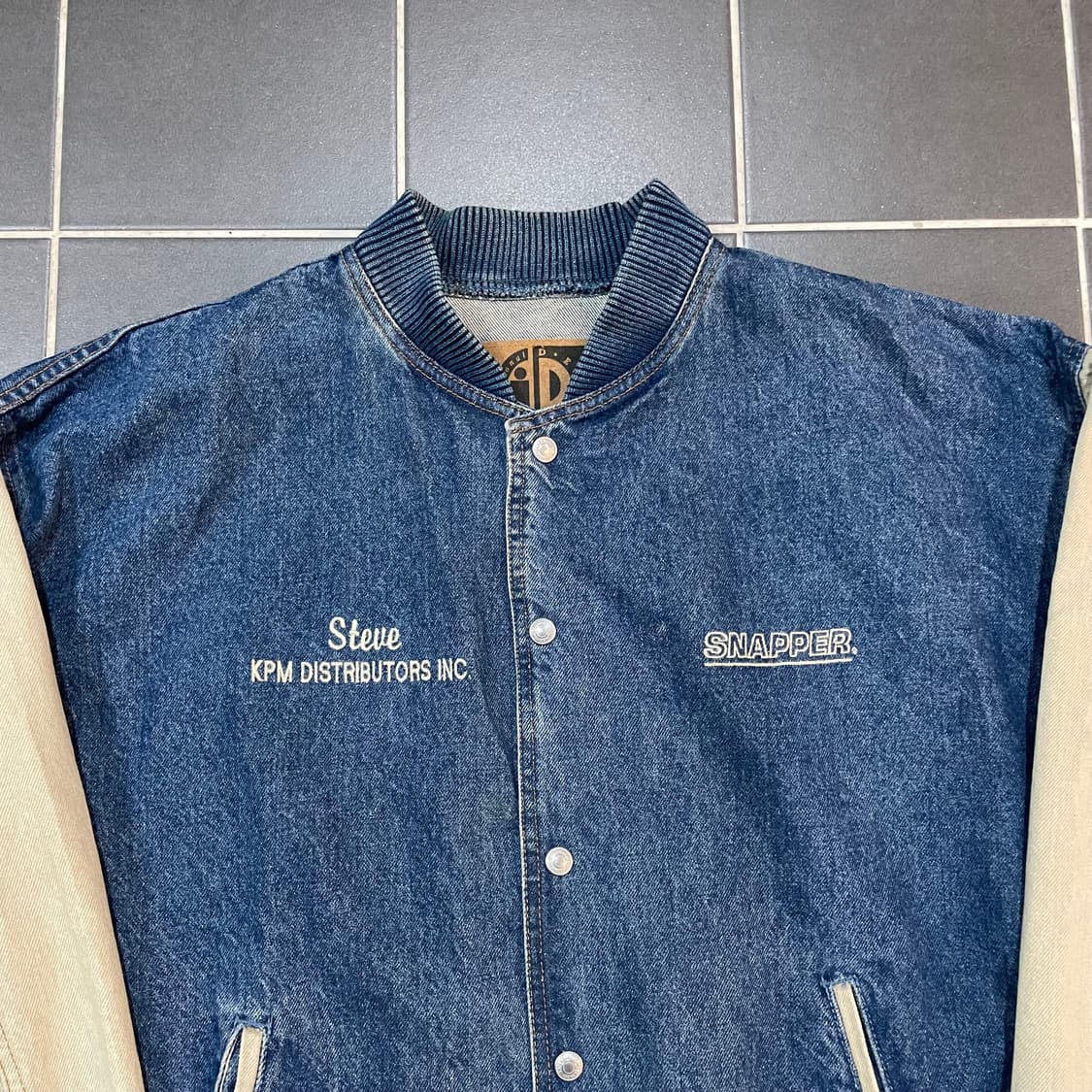 Vintage Denim Varsity jacket 상품이미지4