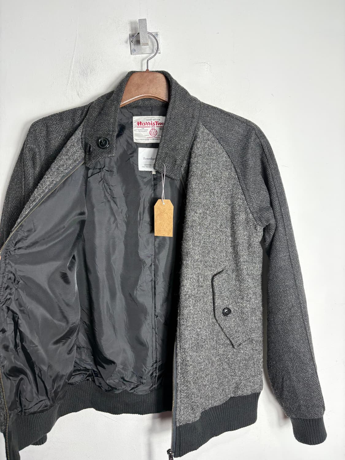 헤리스 트위드 울 블루종 상품이미지3