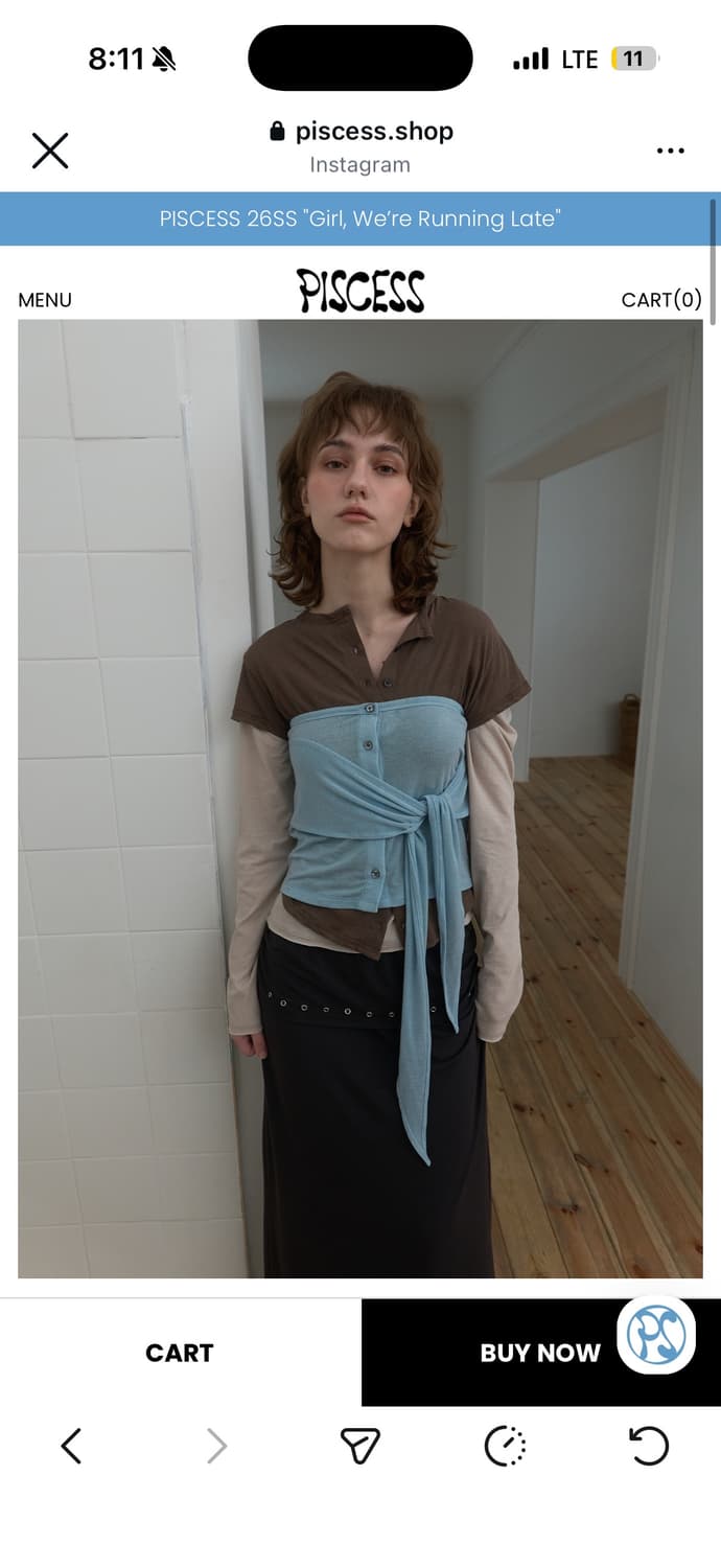 PISCESS 랩 스타일 튜브탑 7.9-> 3.8 상품이미지1