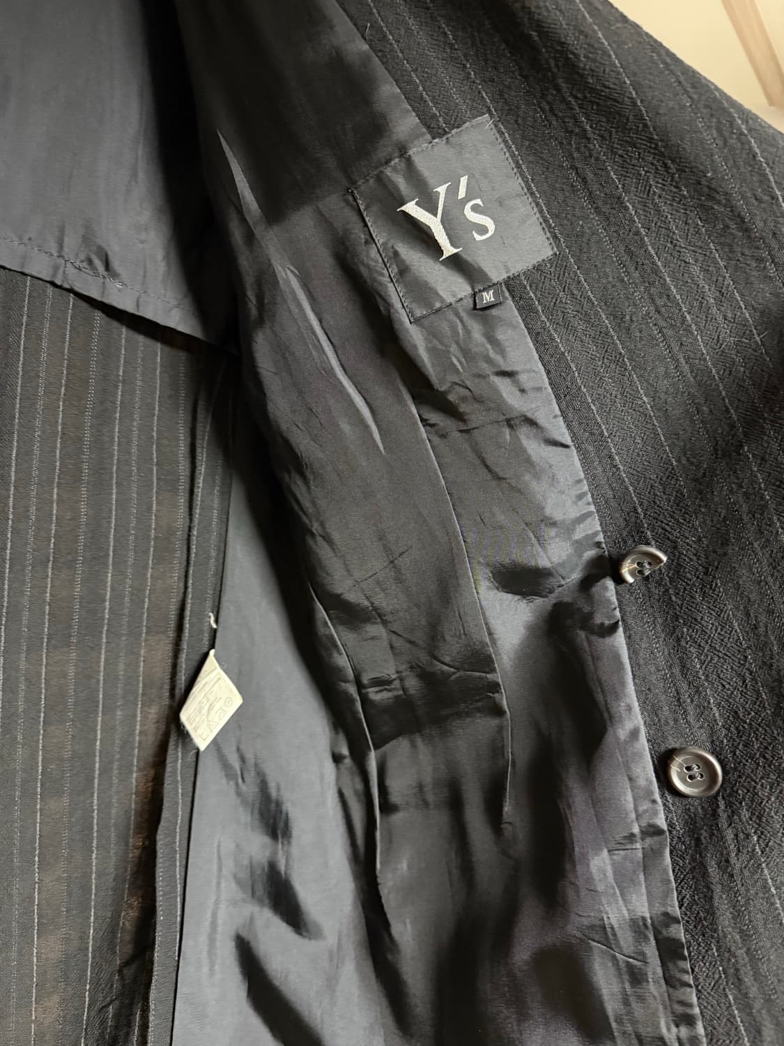 요지야마모토 핀스트라이프 더블 브레스티드 자켓 상품이미지5