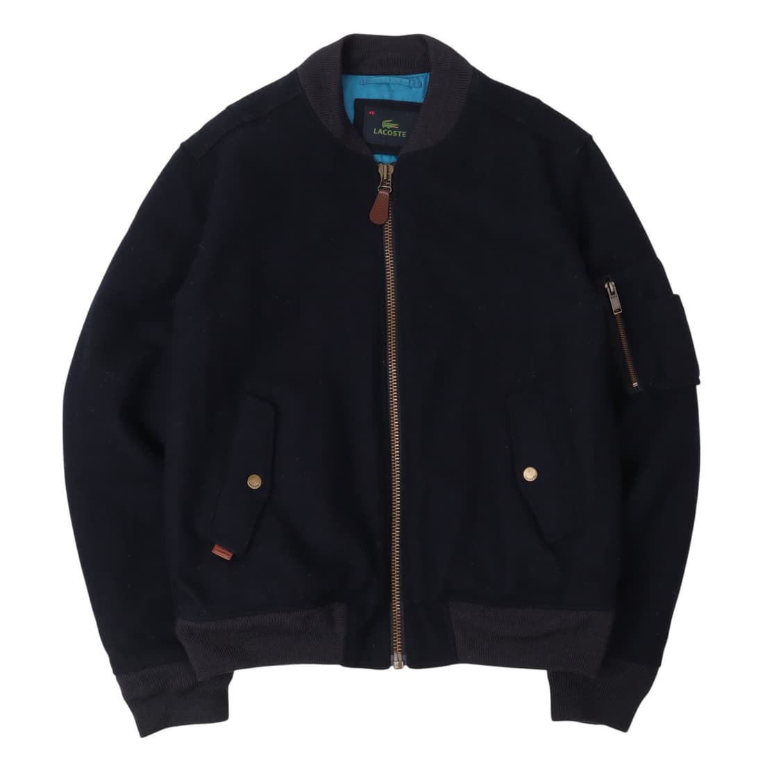 라코스테 네이비 울 블루종 자켓 상품이미지1