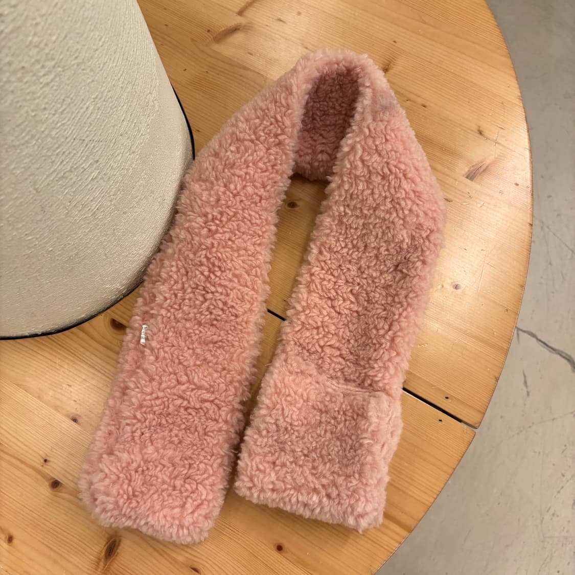 빈티지 핑크 숏머플러 상품이미지2