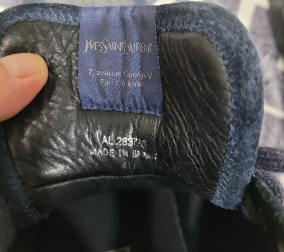 생로랑 하이탑 스니커즈 41 네이비블루 상품이미지5