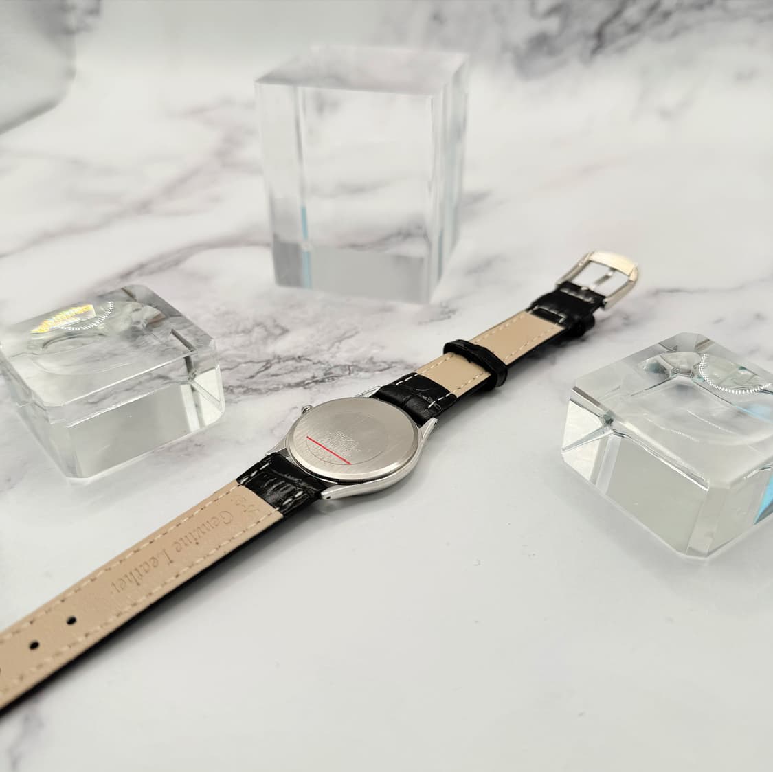 80s90s 빈티지 세이코 누보 아트 실버 라운드 워치 상품이미지8