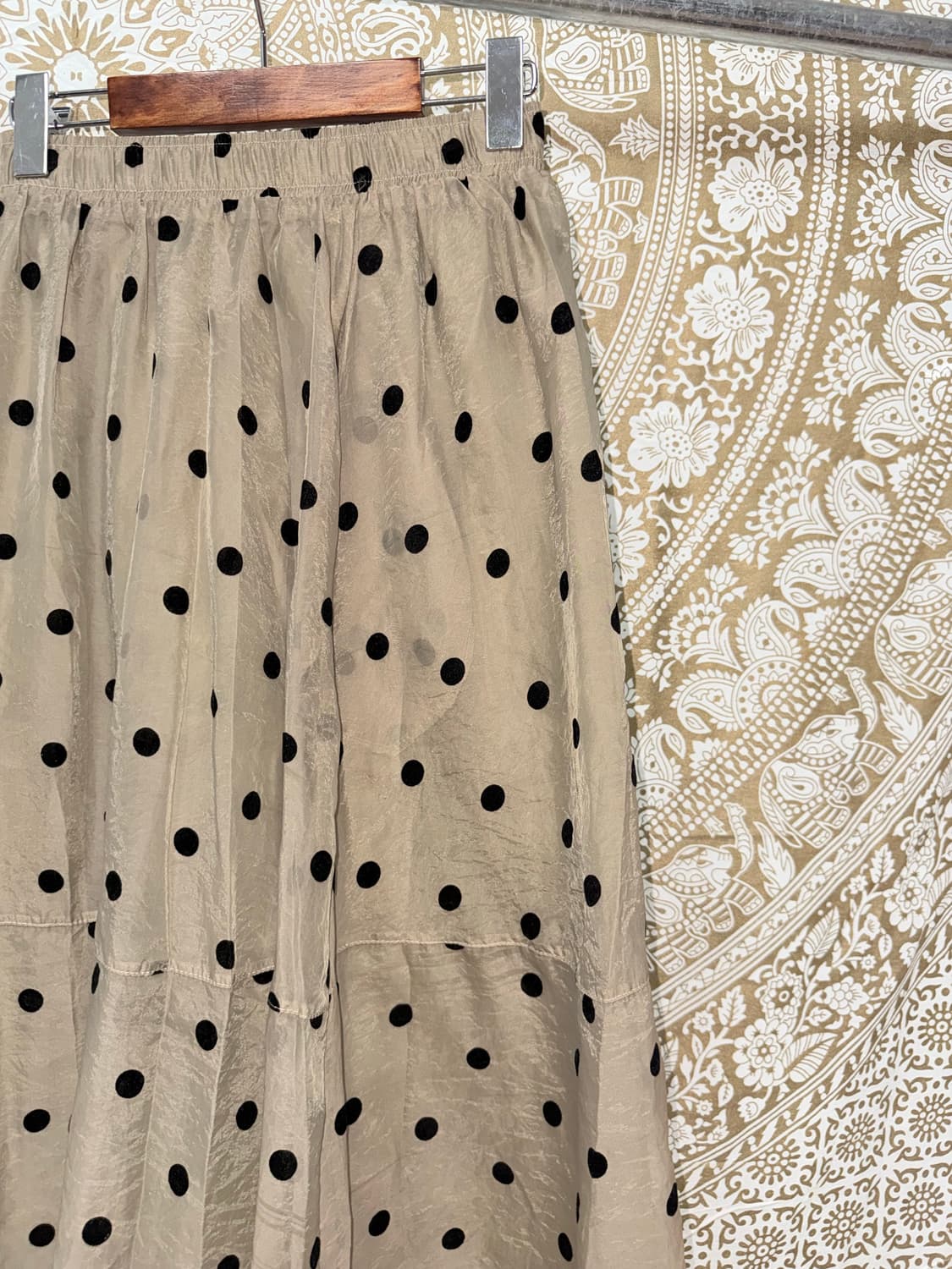 빈티지 여성 밴딩 도트 스커트  상품이미지4