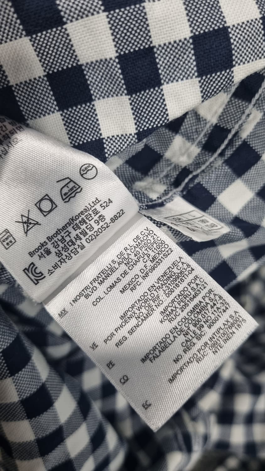 brooks Brothers 로고 체크셔츠(리젠트) 105~110 상품이미지5