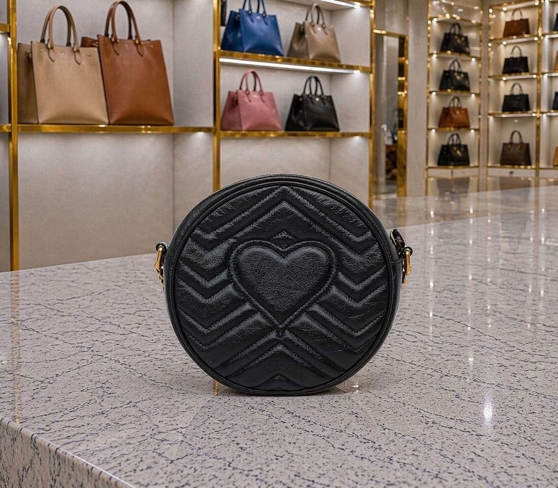 [A급] 구찌 GG 마몽 라운드 숄더백 미니 블랙 판매합니다!!! 상품이미지2