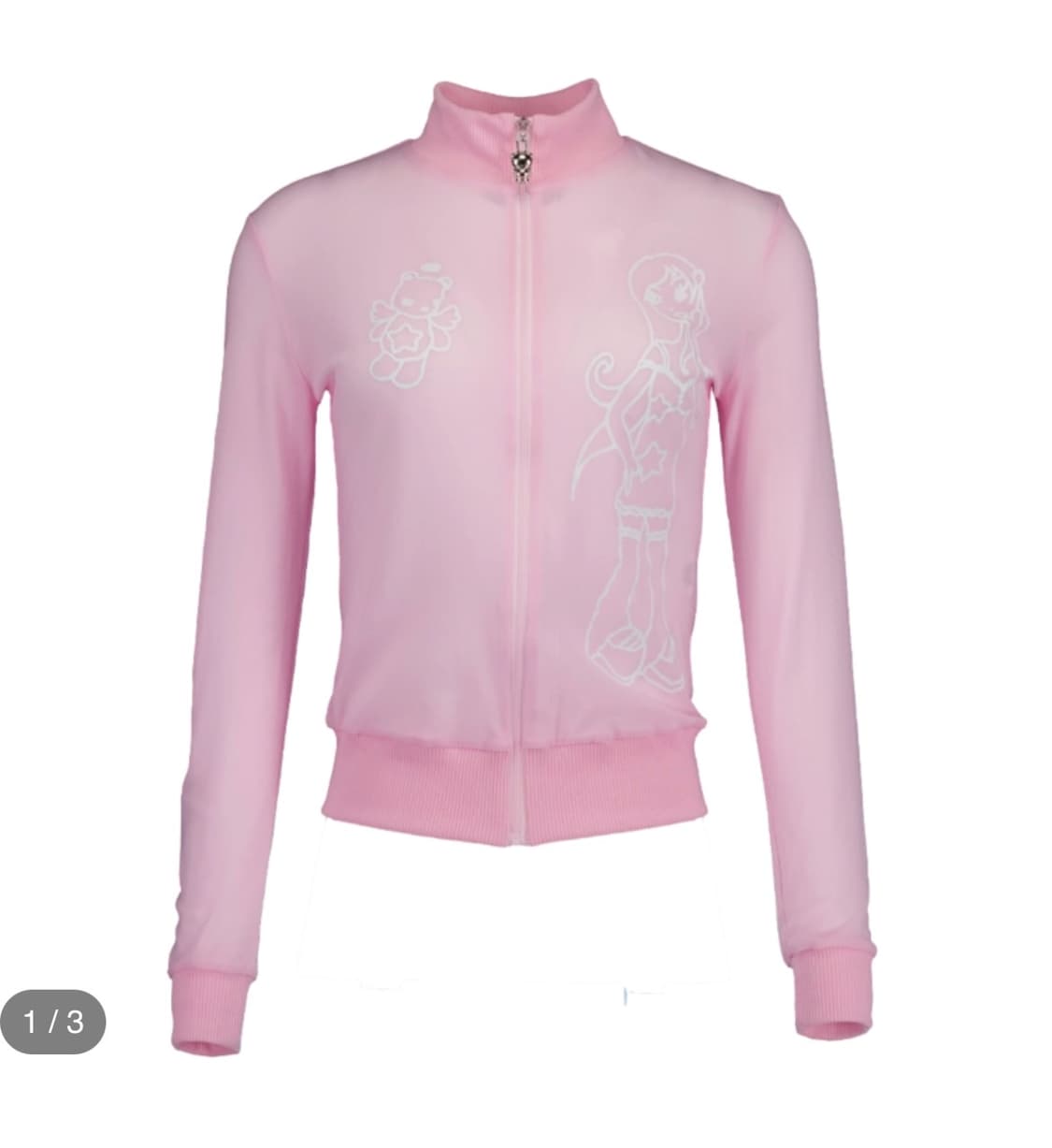 샬롬클럽 SHAGGY MESH ZIP-UP (PINK) 상품이미지1