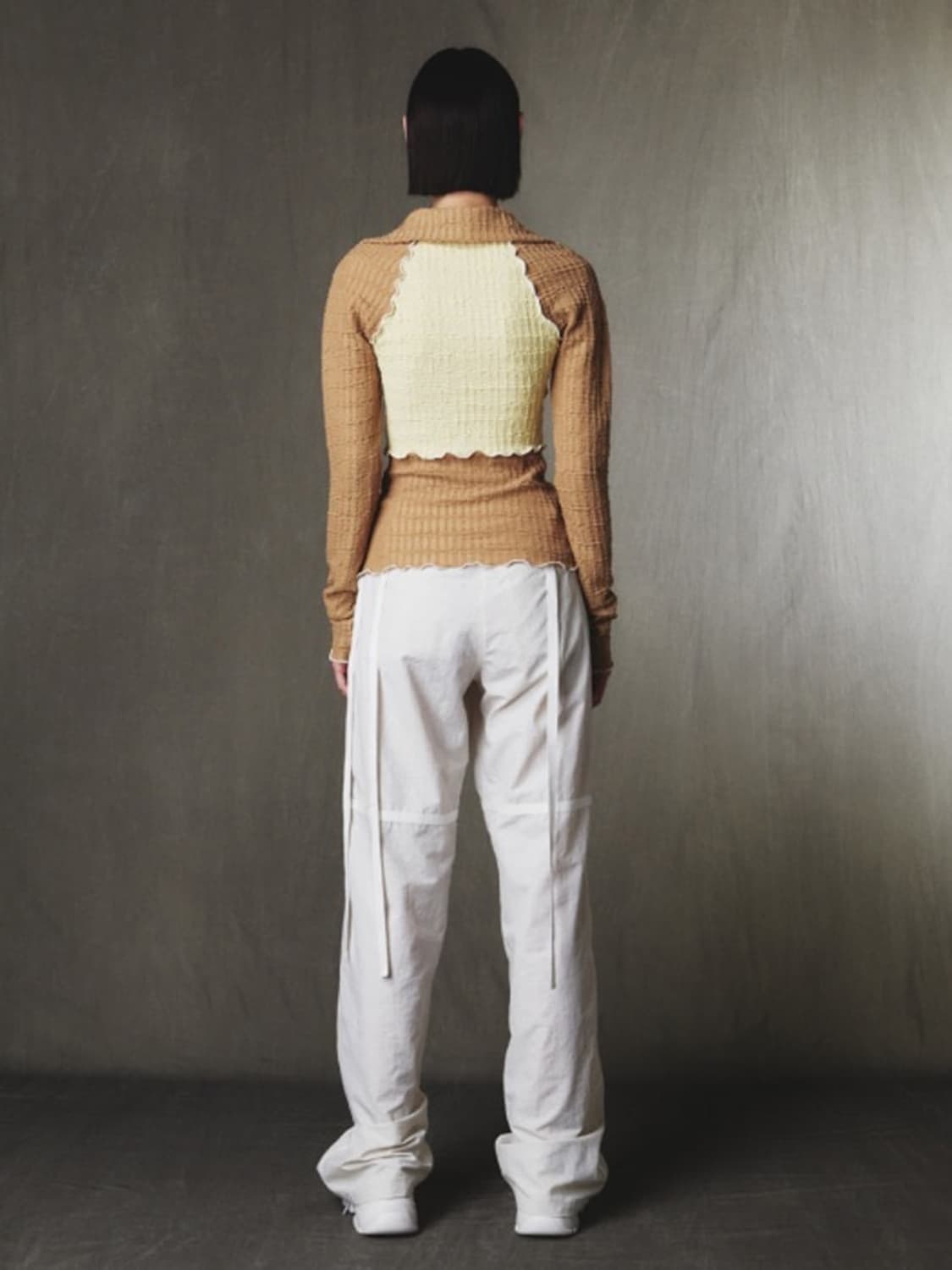 기준 KIJUN 하프 집업 링클 하이넥 탑 상품이미지3