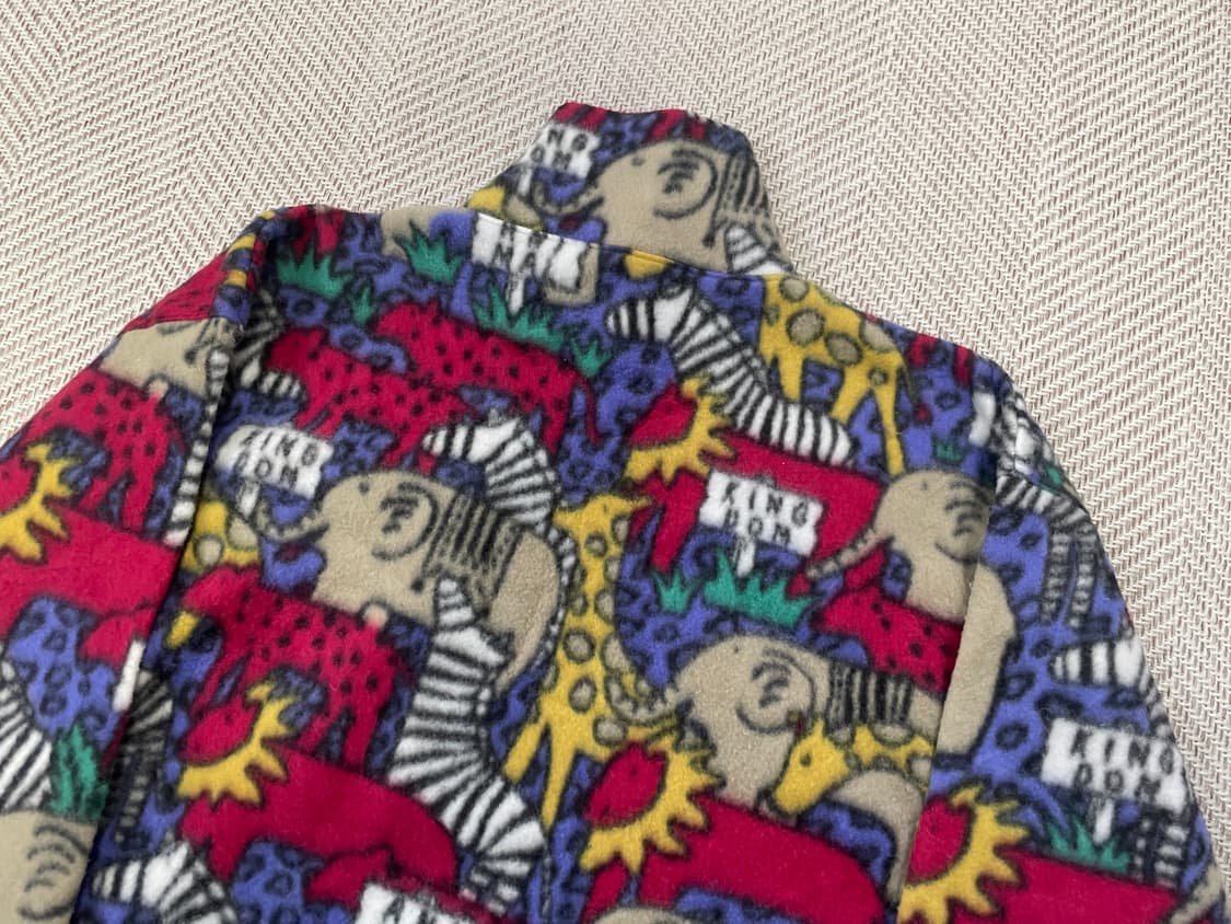 빈티지 애니멀 올오버 패턴 플리스 하프집업 J03580 상품이미지6