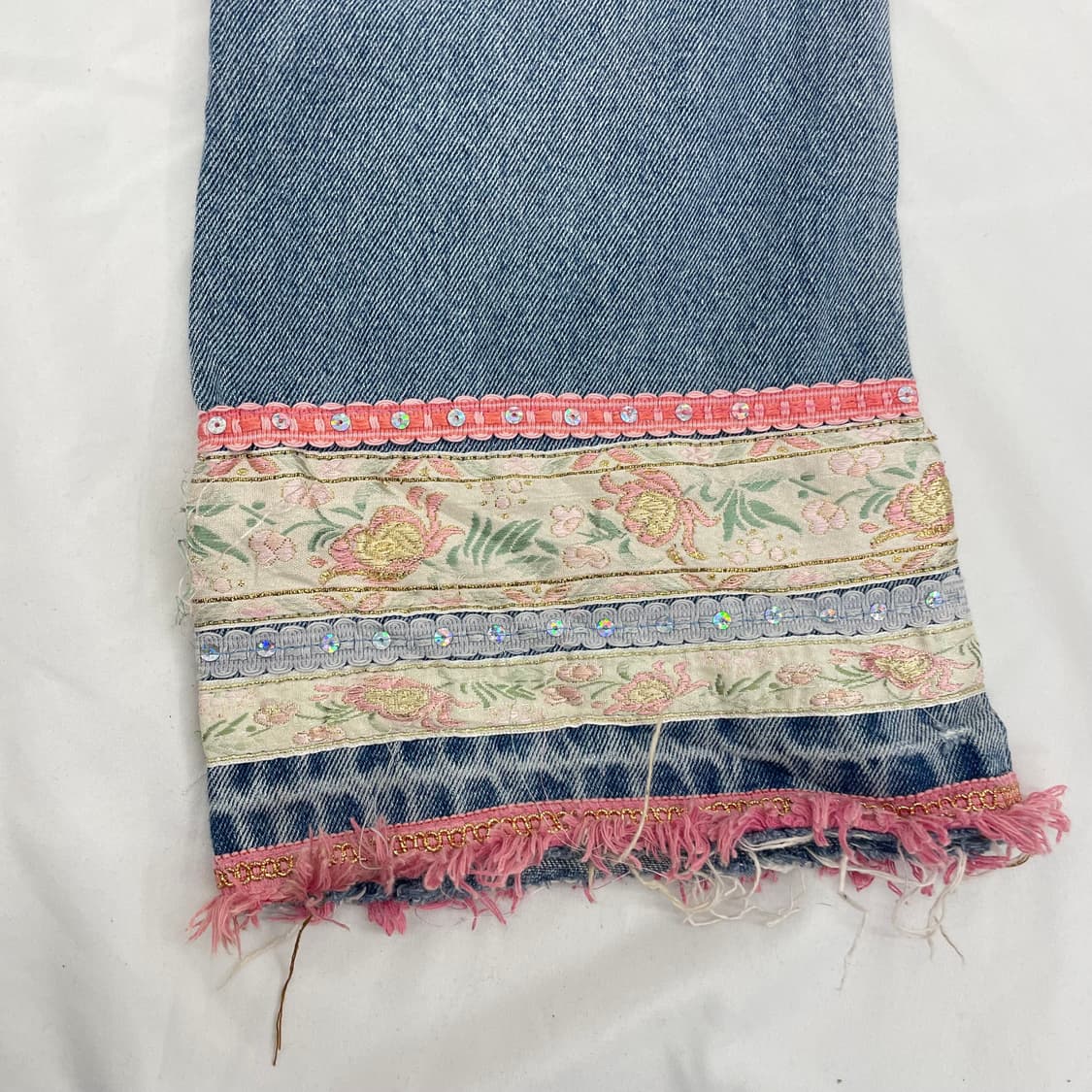 Ethnic tape patch denim 상품이미지3