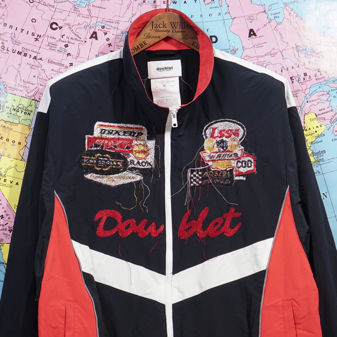 더블렛 자수 패치워크 트랙 자켓 상품이미지5