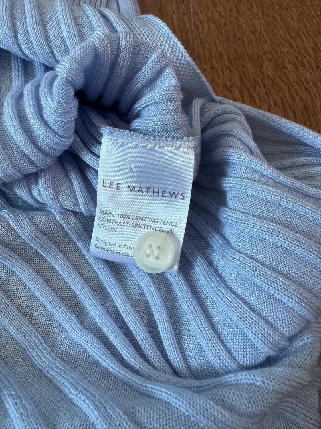 리 매튜스 하늘색 골지 카라 니트 상품이미지8