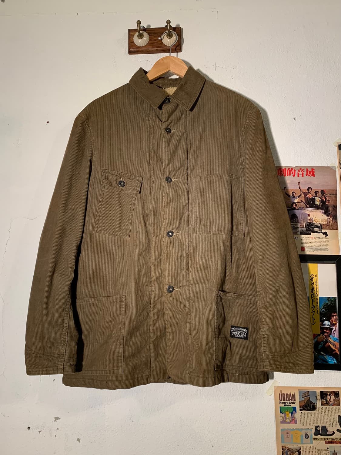00’s 스투시 authentic gear 코듀로이 보아 워크자켓 상품이미지1