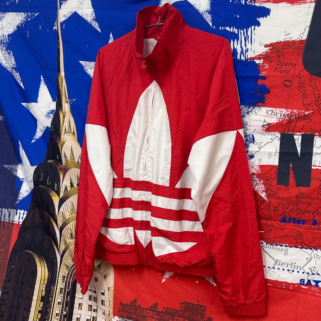 s급 아디다스 트레포일 오버핏 바람막이2XL110 상품이미지2