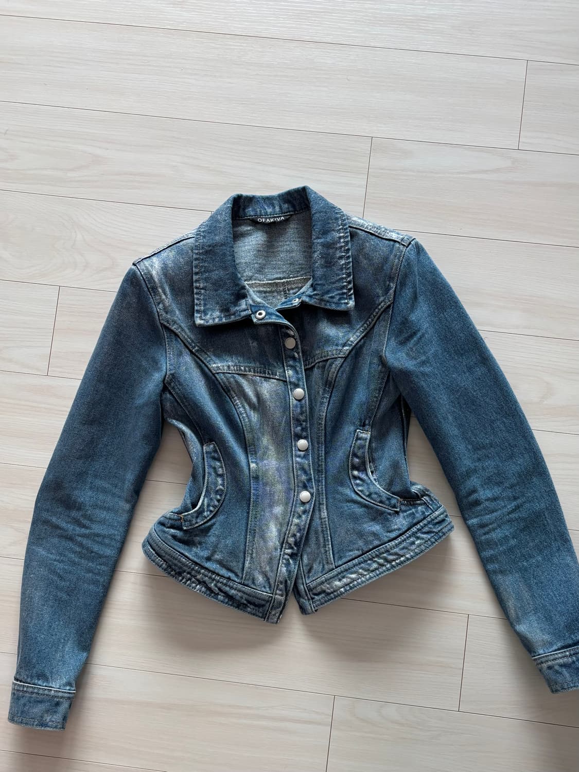 워싱 딱붙 청자켓 상품이미지1