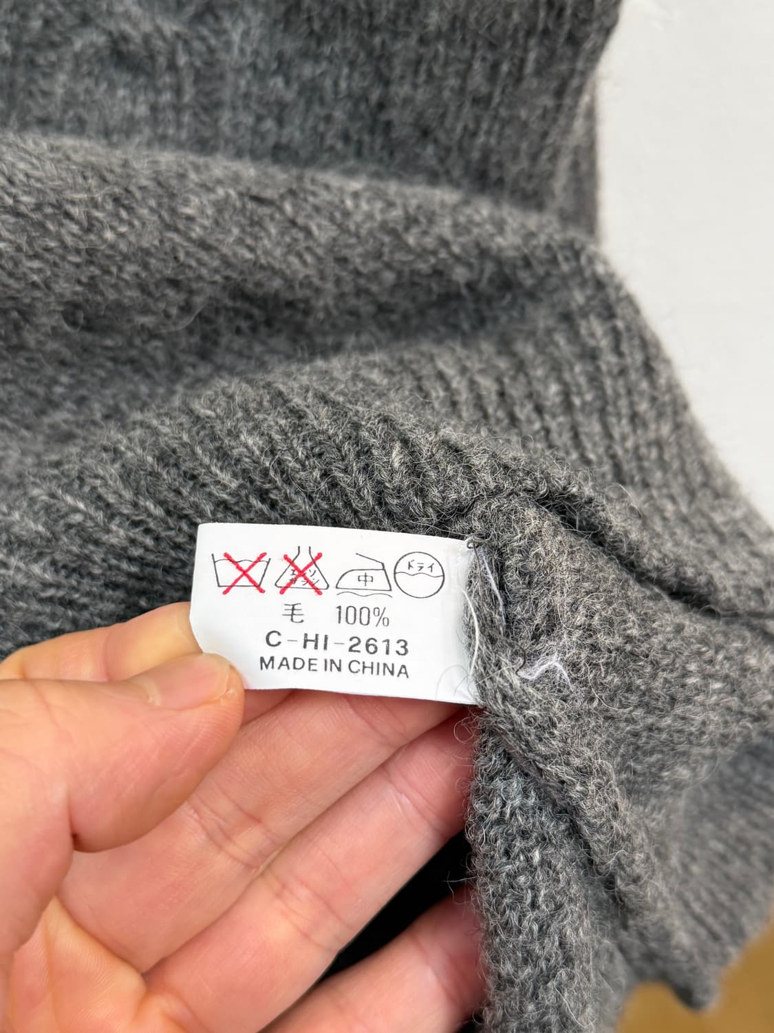 Ken House 그레이 셰틀랜드 울 카라 스웨터 M 상품이미지6