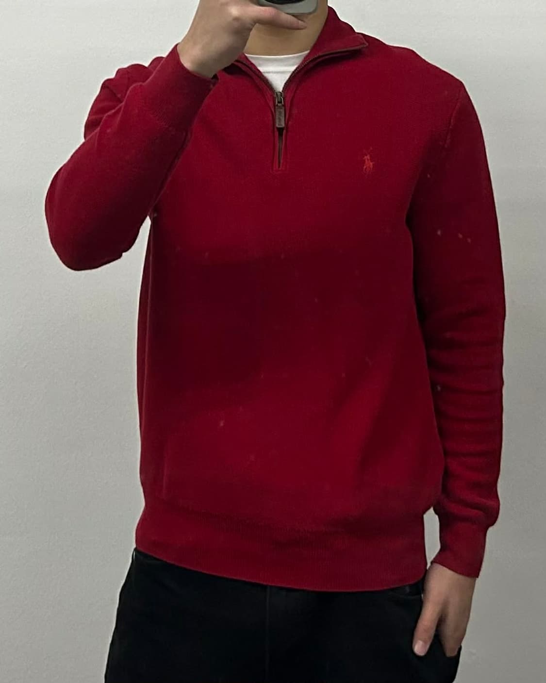 [M] 폴로 랄프로렌 하프집업 피마코튼 니트 상품이미지1