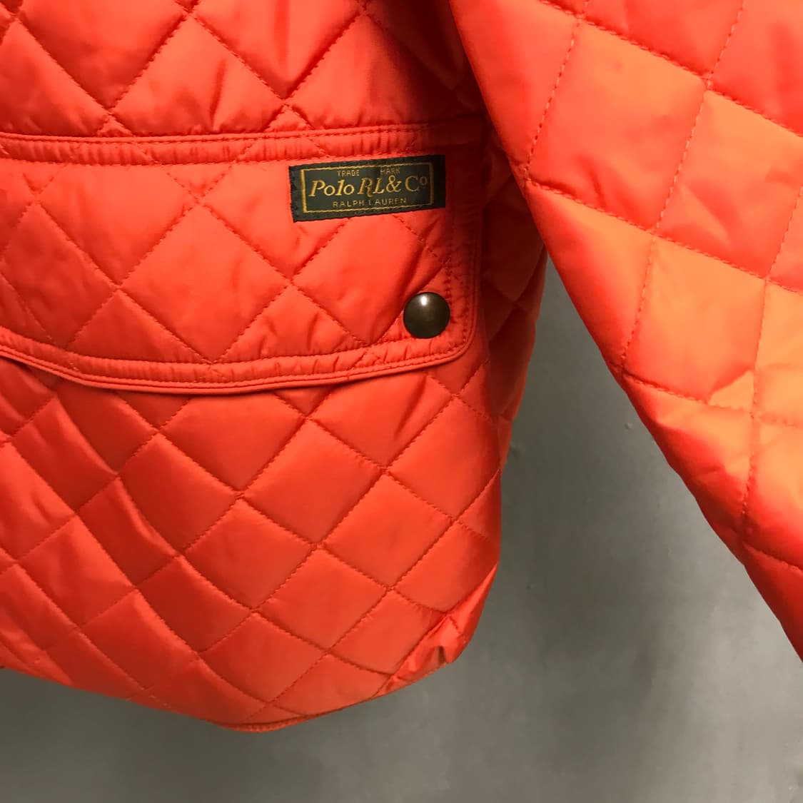 폴로 랄프로렌 퀄팅 자켓 오렌지 L 상품이미지4