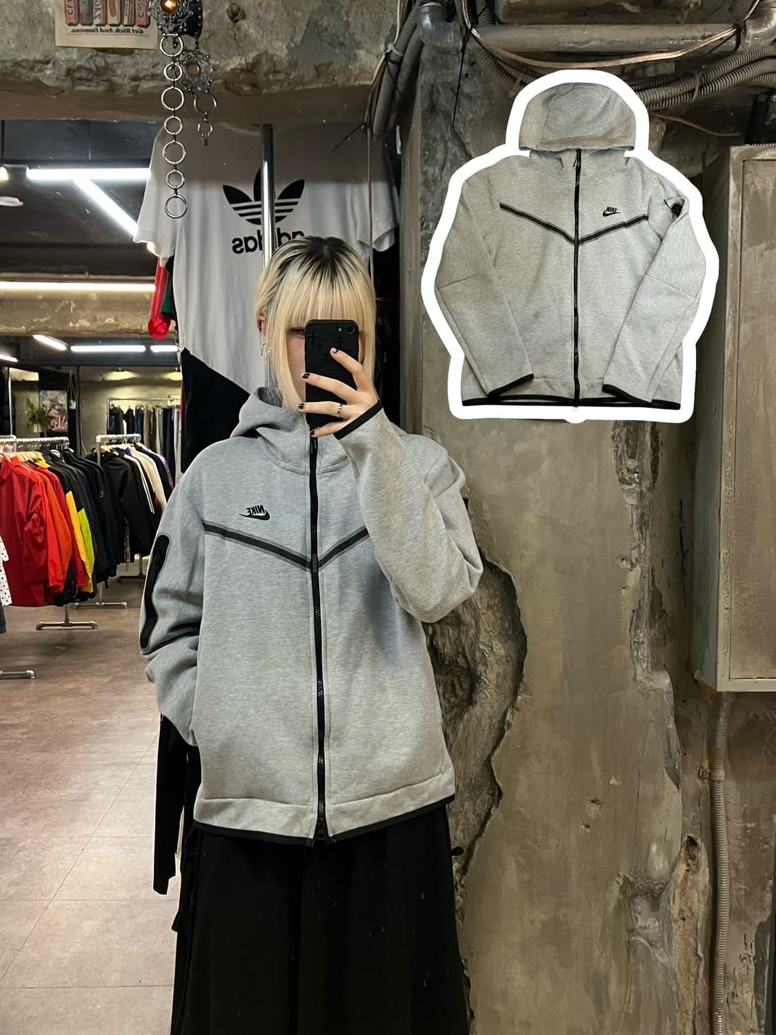 나이키 후드집업 그레이 XL #csz2014 상품이미지1