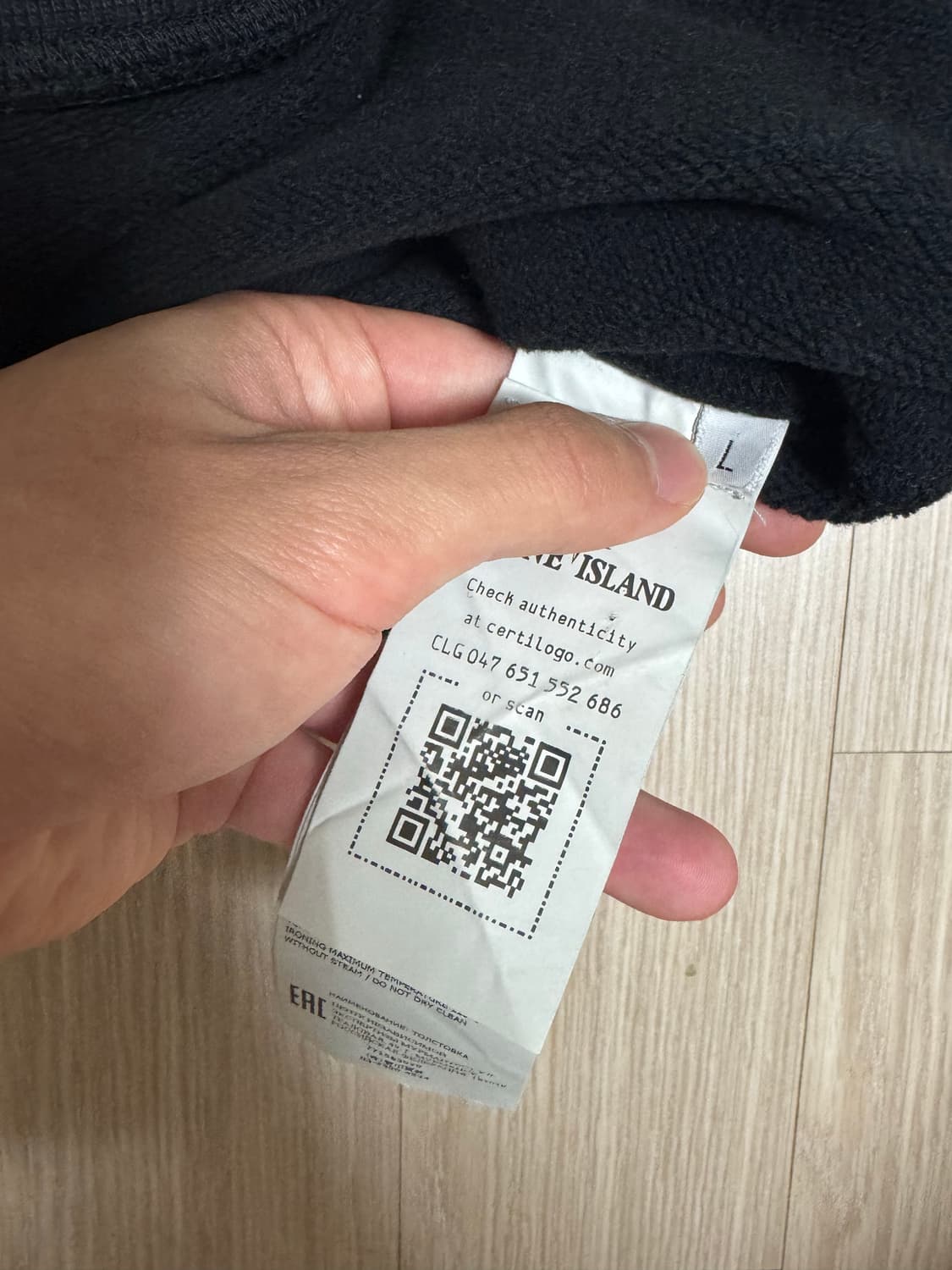 스톤아일랜드 맨투맨 L사이즈 블랙컬러 신형택 상품이미지3