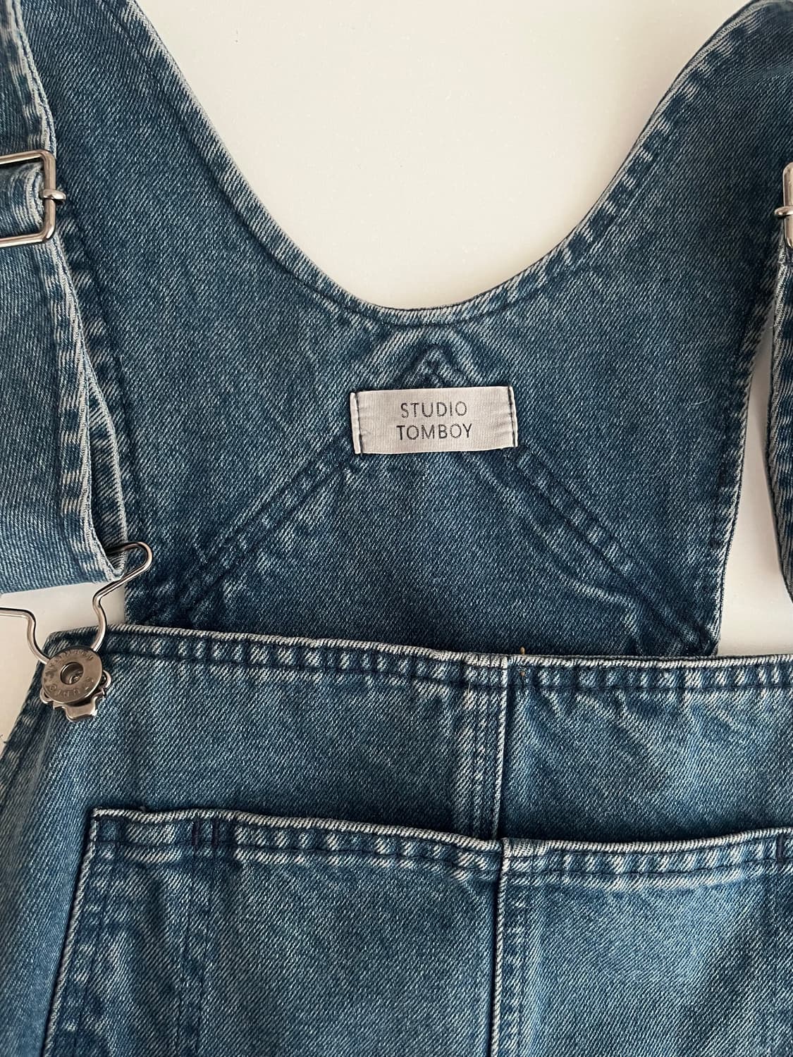 F) 스튜디오 톰보이 카펜터 데님 오버롤 중청 상품이미지5