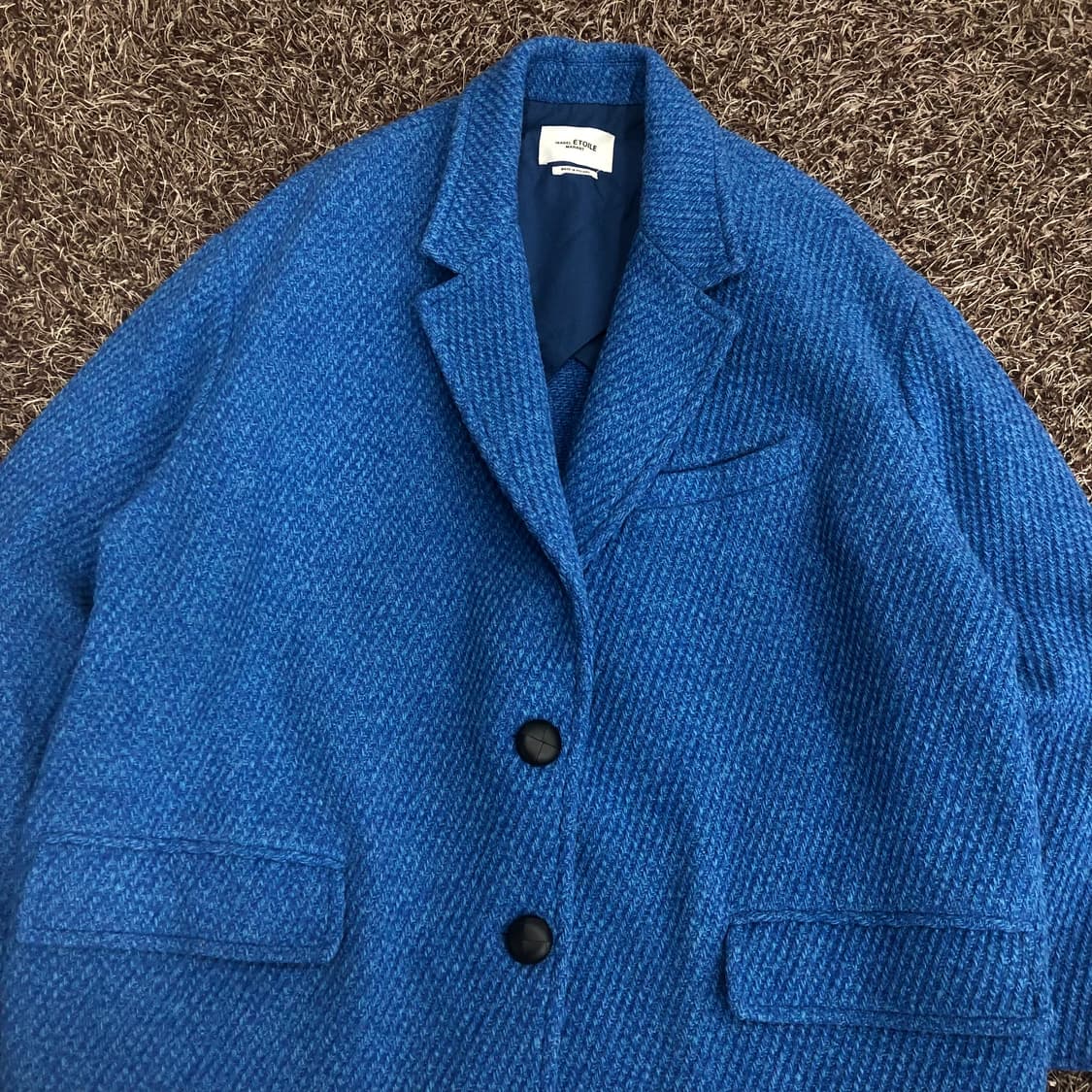 이자벨마랑 블루 울 오버핏 코트 상품이미지2