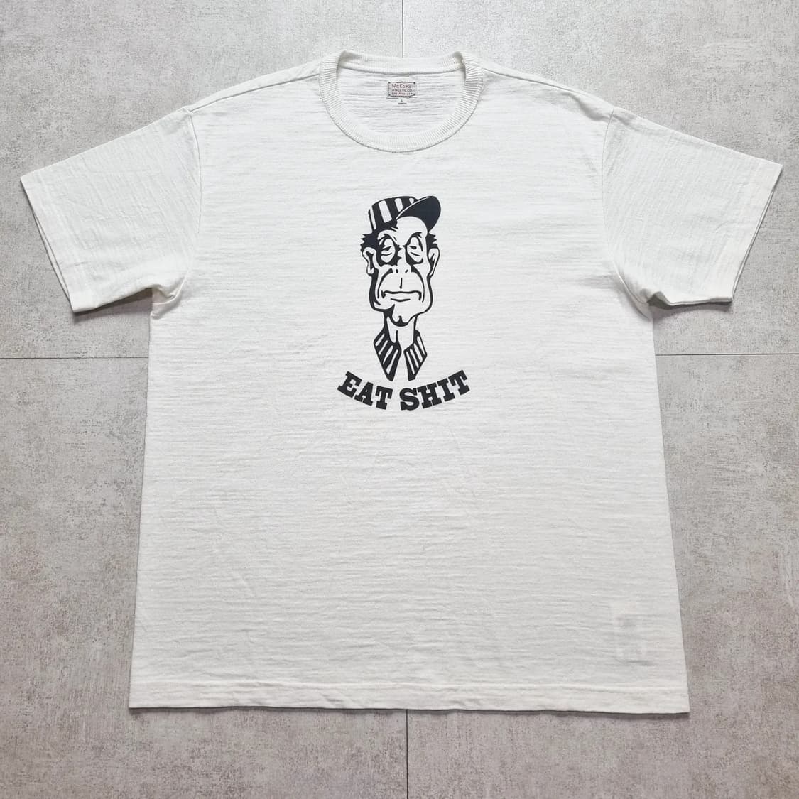 리얼맥코이 EAT SHIT 프린팅 티셔츠 L sz 신품 상품이미지2