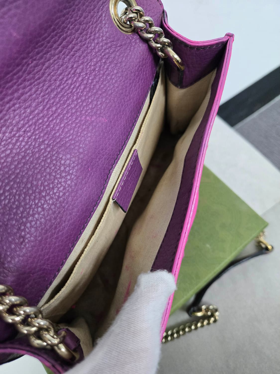 [보증서 정품] 구찌 홀스빗 태슬 체인 크로스백 상품이미지1