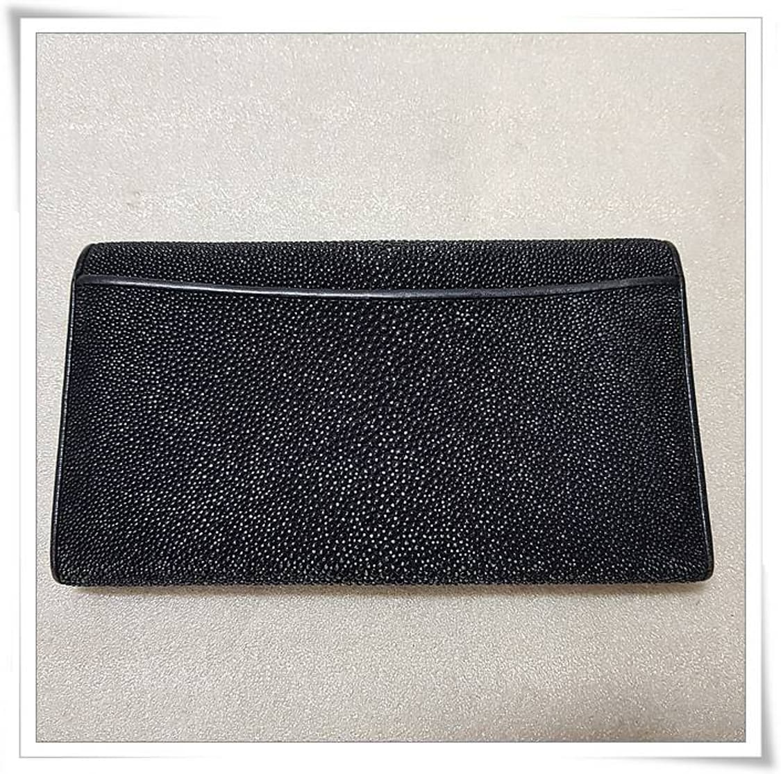 mittso 브랜드의 블랙 가오리 가죽 장지갑 상품이미지3