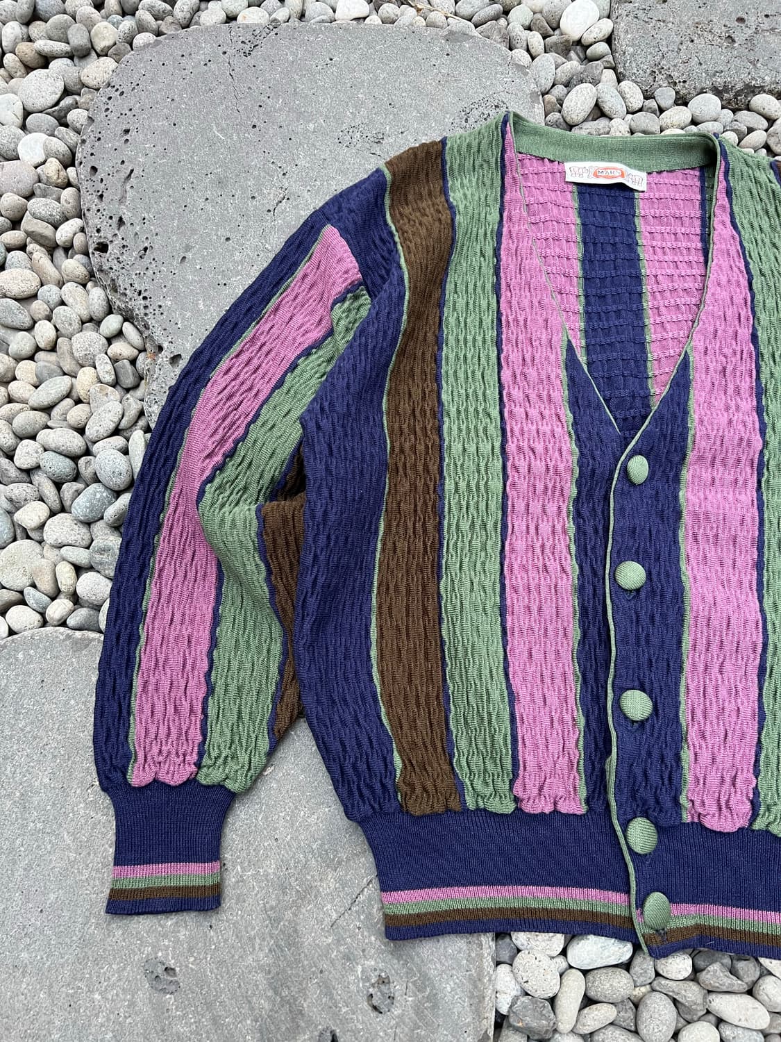 1990s MARS ITALY MADE STRIPE 스트라이프니트가디건 상품이미지6